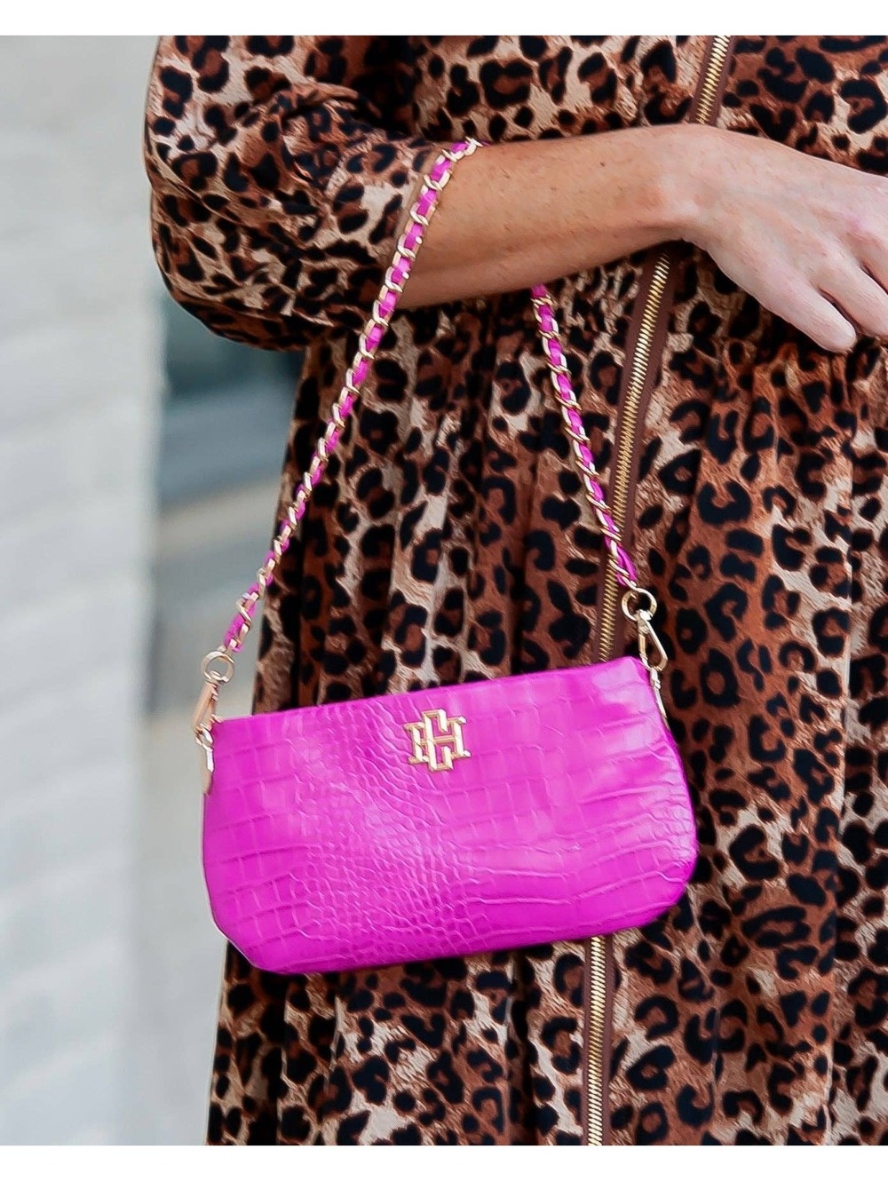 Caroline Hill Livi Crossbody Bag Hot Pink Purse